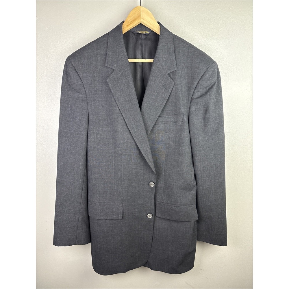 Brooks‎ Brothers Size 42L Wool Blazer Charcoal Made In uSA